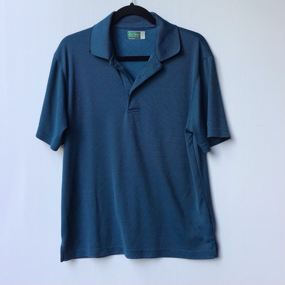 Ben Hogan Performance Polo Shirt Dark Turquoise Green Short Sleeve Size M